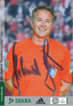 Dr.Helmut Fleischer  DFB Schiedsrichter  Fußball Autogrammkarte original signiert 