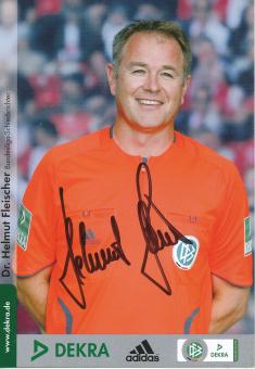 Dr.Helmut Fleischer  DFB Schiedsrichter  Fußball Autogrammkarte original signiert 