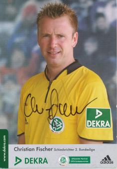 Christian Fischer  DFB Schiedsrichter  Fußball Autogrammkarte original signiert 