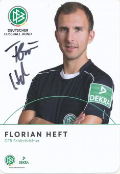 Florian Heft  DFB Schiedsrichter  Fußball Autogrammkarte original signiert 