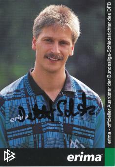 Detlef Schütz  DFB Schiedsrichter  Fußball Autogrammkarte original signiert 