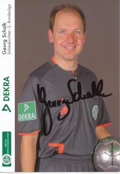 Georg Schalk  DFB Schiedsrichter  Fußball Autogrammkarte original signiert 