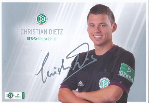 Christian Dietz  DFB Schiedsrichter  Fußball Autogrammkarte original signiert 