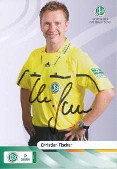 Christian Fischer  DFB Schiedsrichter  Fußball Autogrammkarte original signiert 