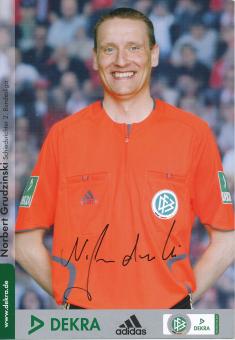 Norbert Grudzinski  DFB Schiedsrichter  Fußball Autogrammkarte original signiert 