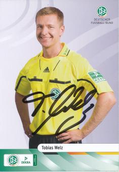Tobias Welz  DFB Schiedsrichter  Fußball Autogrammkarte original signiert 