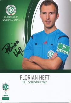 Florian Heft  DFB Schiedsrichter  Fußball Autogrammkarte original signiert 