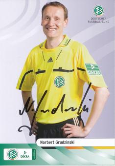Norbert Grudzinski  DFB Schiedsrichter  Fußball Autogrammkarte original signiert 