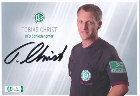 Tobias Christ  DFB Schiedsrichter  Fußball Autogrammkarte original signiert 