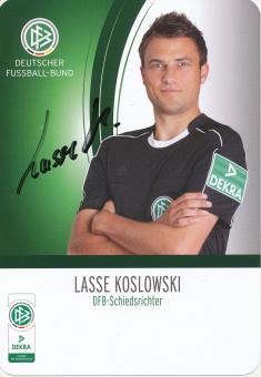 Lasse Koslowski  DFB Schiedsrichter  Fußball Autogrammkarte original signiert 