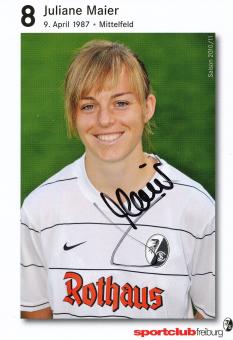 Juliane Maier 2011/2011  SC Freiburg Frauen Fußball Autogrammkarte original signiert 