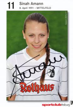 Sinah Amann  2011/2011  SC Freiburg Frauen Fußball Autogrammkarte original signiert 