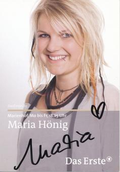 Maria Hönig  Marienhof  TV Serien Autogrammkarte original signiert 