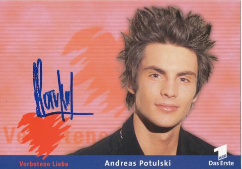 Andreas Potulski  Verbotene Liebe  TV Serien Autogrammkarte original signiert 