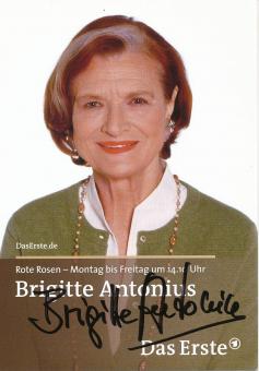 Brigitte Antonius  Rote Rosen  TV Serien Autogrammkarte original signiert 