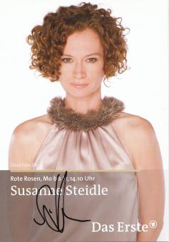 Susanne Steidle  Rote Rosen  TV Serien Autogrammkarte original signiert 