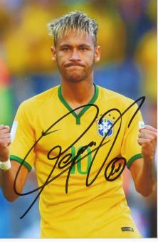 Neymar  Brasilien Fußball Autogramm Foto original signiert 