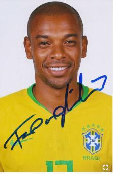 Fernandinho  Brasilien Fußball Autogramm Foto original signiert 