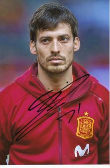 David Silva   Spanien Fußball Autogramm Foto original signiert 