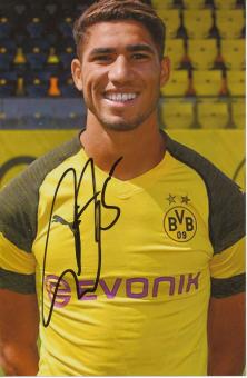 Achraf Hakimi  Borussia Dortmund  Fußball Autogramm Foto original signiert 