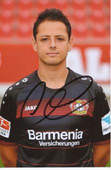Javier Hernandez  Bayer 04 Leverkusen  Fußball Autogramm Foto original signiert 
