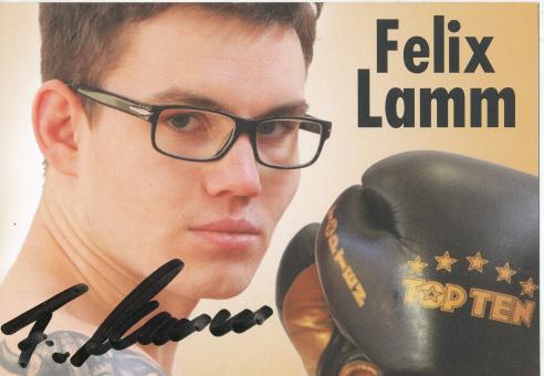 Felix Lamm  Boxen Autogrammkarte original signiert 