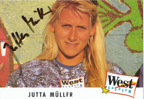 Jutta Müller  Windsurfen Autogrammkarte original signiert 