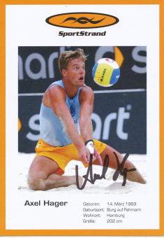 Axel Hager  Beachvolleyball Autogrammkarte original signiert 