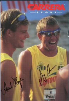 Jörg Ahmann & Axel Hager  Beachvolleyball Autogrammkarte original signiert 