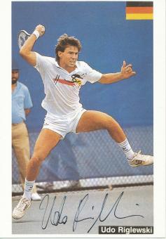 Udo Riglewski  Tennis  Autogrammkarte original signiert 