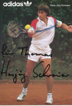 Hans Jörg Schwaier  Tennis  Autogrammkarte original signiert 