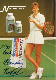 Claudia Porwik  Tennis  Autogrammkarte original signiert 