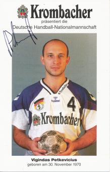 Vigindas Petkevicius  DHB Handball Autogrammkarte original signiert 