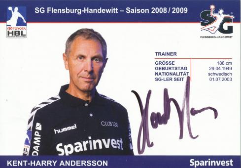 Kent Harry Andersson  SG Flensburg Handewitt Handball Autogrammkarte original signiert 