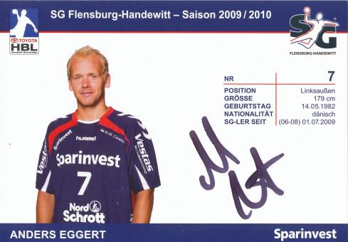 Anders Eggert  2009/10  SG Flensburg Handewitt Handball Autogrammkarte original signiert 