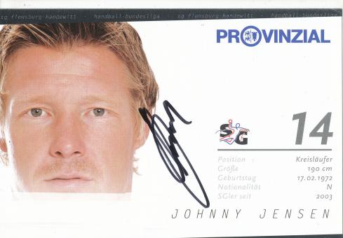 Johnny Jensen  SG Flensburg Handewitt Handball Autogrammkarte original signiert 