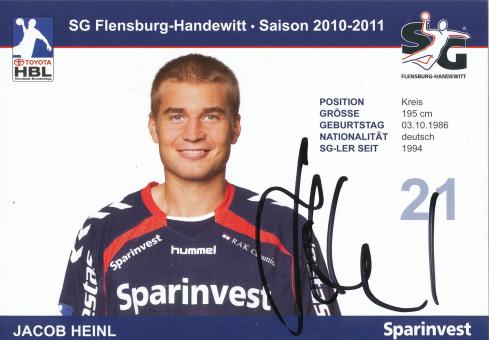 Jacob Heinl  2010/11  SG Flensburg Handewitt Handball Autogrammkarte original signiert 