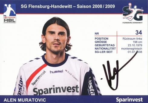 Alen Muratovic  2008/09   SG Flensburg Handewitt Handball Autogrammkarte original signiert 