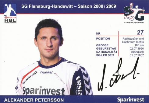 Alexander Petersson  2008/09  SG Flensburg Handewitt Handball Autogrammkarte original signiert 