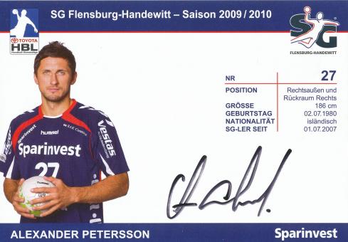 Alexander Petersson  2009/10  SG Flensburg Handewitt Handball Autogrammkarte original signiert 