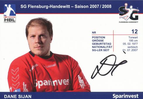 Dane Sijan  2007/08  SG Flensburg Handewitt Handball Autogrammkarte original signiert 