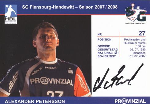 Alexander Pettersson  2007/08  SG Flensburg Handewitt Handball Autogrammkarte original signiert 