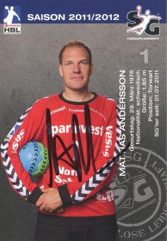 Mattias Andersson  SG Flensburg Handewitt Handball Autogrammkarte original signiert 