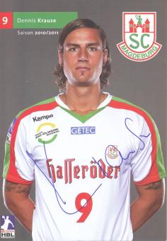 Dennis Krause  2010/11  SC Magdeburg Handball Autogrammkarte original signiert 
