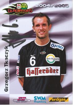 Grzegorz Tkaczyk  2004/05  SC Magdeburg Handball Autogrammkarte original signiert 