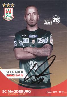 Robert Weber  2017/18  SC Magdeburg Handball Autogrammkarte original signiert 