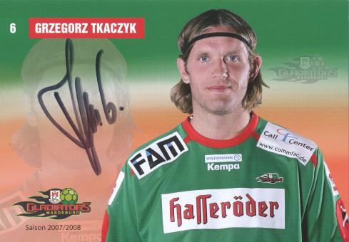 Grzegorz Tkaczyk  2007/08  SC Magdeburg Handball Autogrammkarte original signiert 