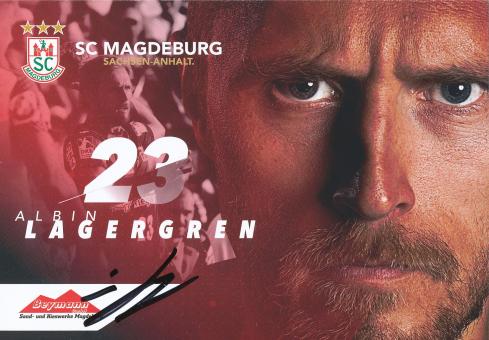 Albin Lagergren  2018/19  SC Magdeburg Handball Autogrammkarte original signiert 