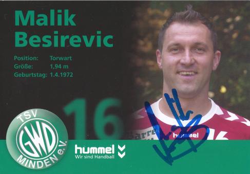 Malik Besirevic  GWD Minden  Handball Autogrammkarte original signiert 