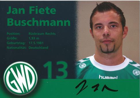 Jan Fiete Buschmann  GWD Minden  Handball Autogrammkarte original signiert 